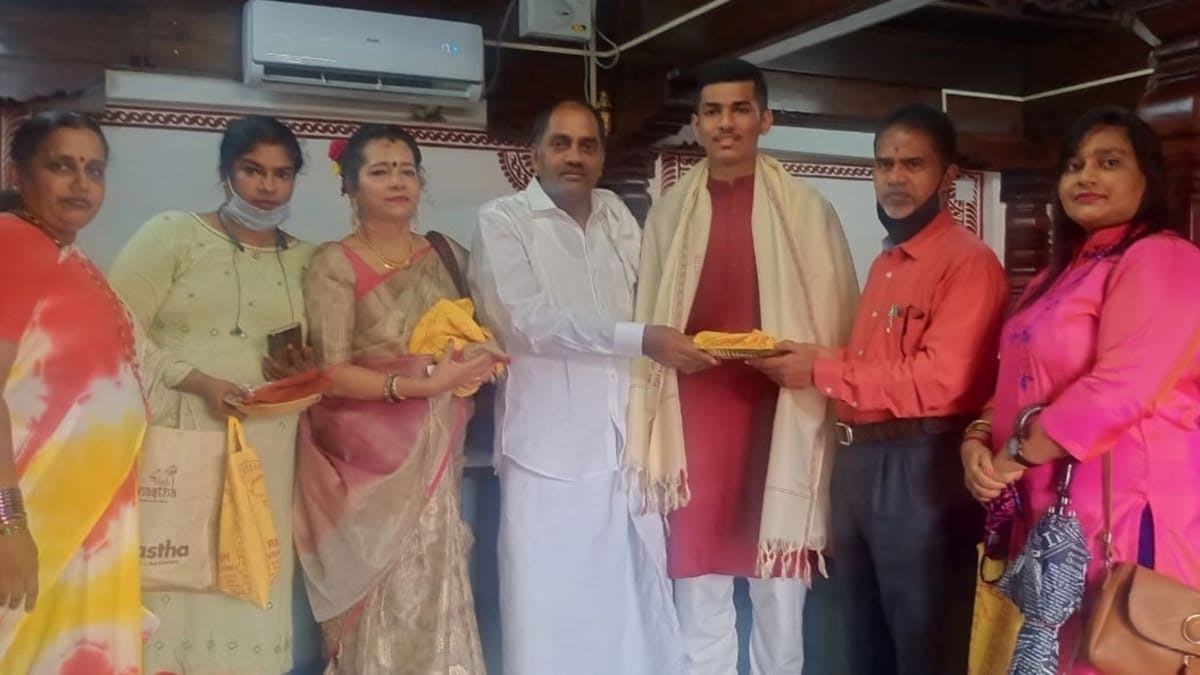 Felicitation at Kollur Shri Mookambika Temple | Sarthak S Kumar